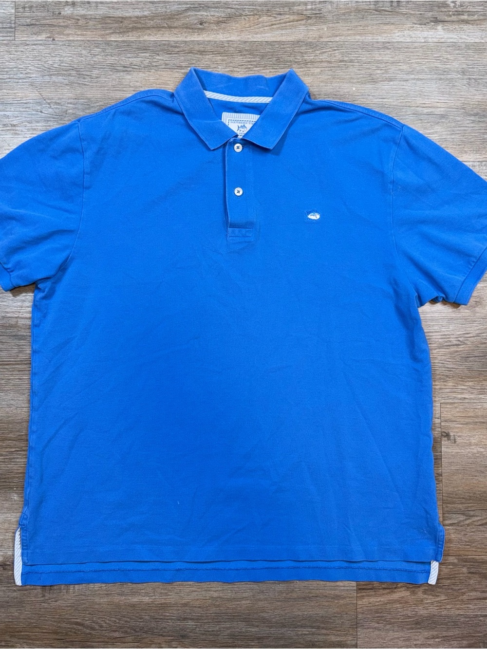 Southern Tide Shirt Mens Large Short Sleeve Polo Blue Golf Preppy Casual Beach